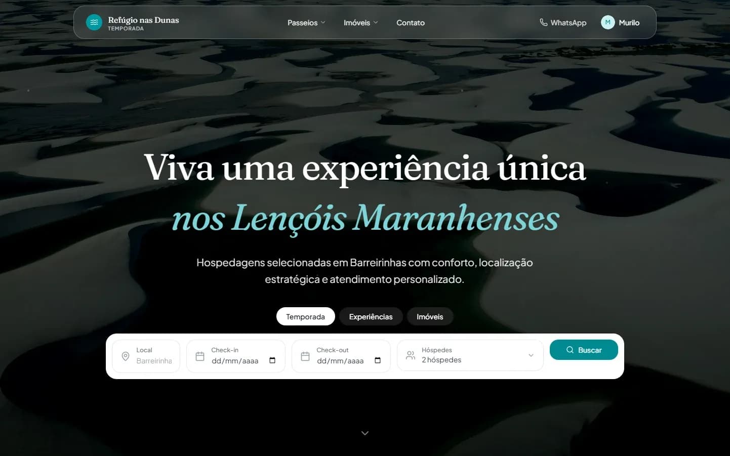 Site Refúgio nas Dunas
